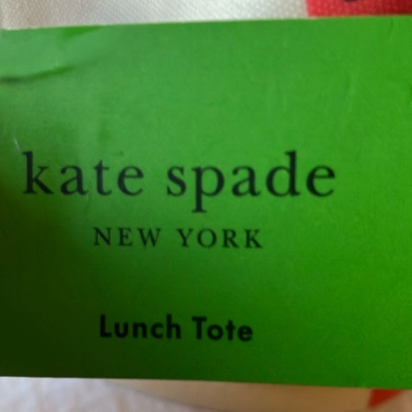 Kate Spade: Strawberry Print Cream Lunch Tote/Bag - Picture 2 of 16
